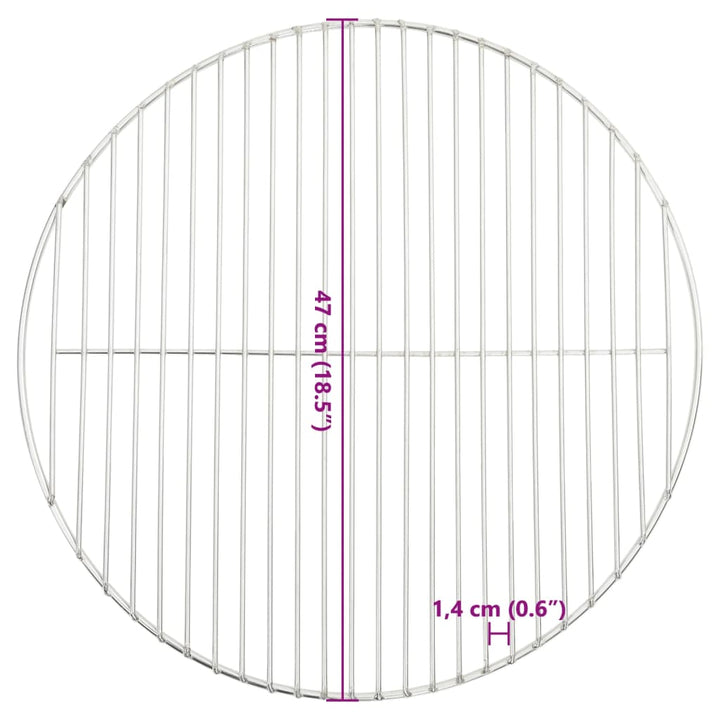 Barbecuerooster rond ø˜47 cm 304 roestvrij staal