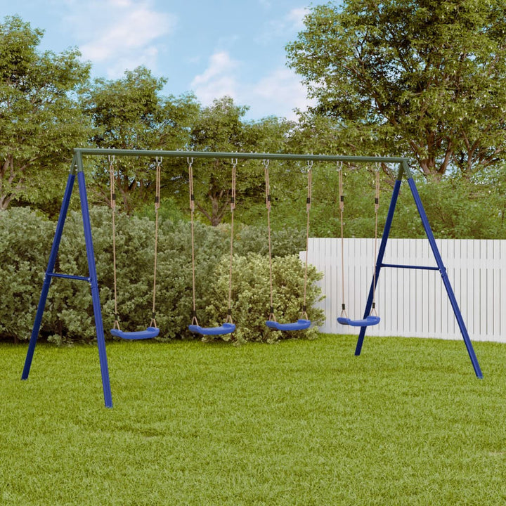 Schommelframe voor buiten met 8 ophanghaken staal blauw