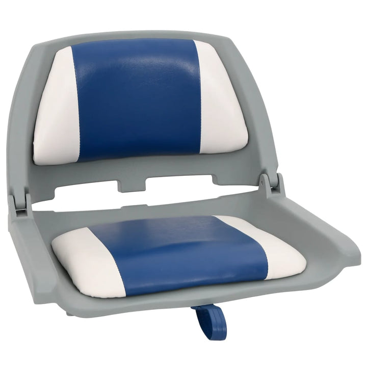 4-delige Bootstoelenset inklapbaar 48x51x41 cm blauw en wit