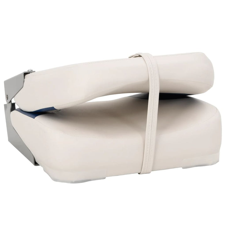 4-delige Bootstoelenset inklapbaar 41x36x48 cm blauw en wit