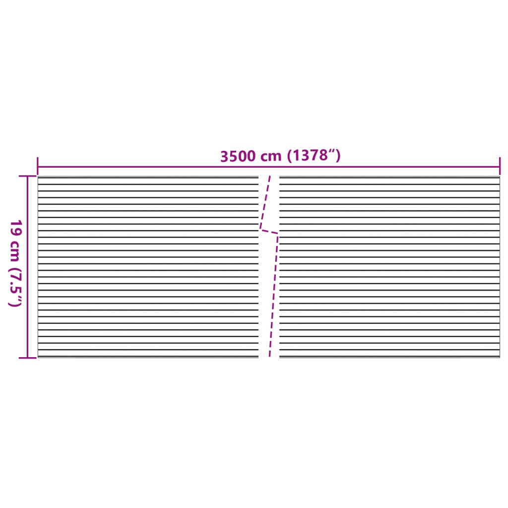 Tuinscherm 4 st grof steenpatroon 35x0,19 m PVC grijs