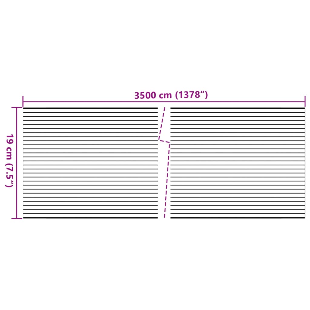 Tuinscherm 2 st marmergrindpatroon 35x0,19 m PVC grijs