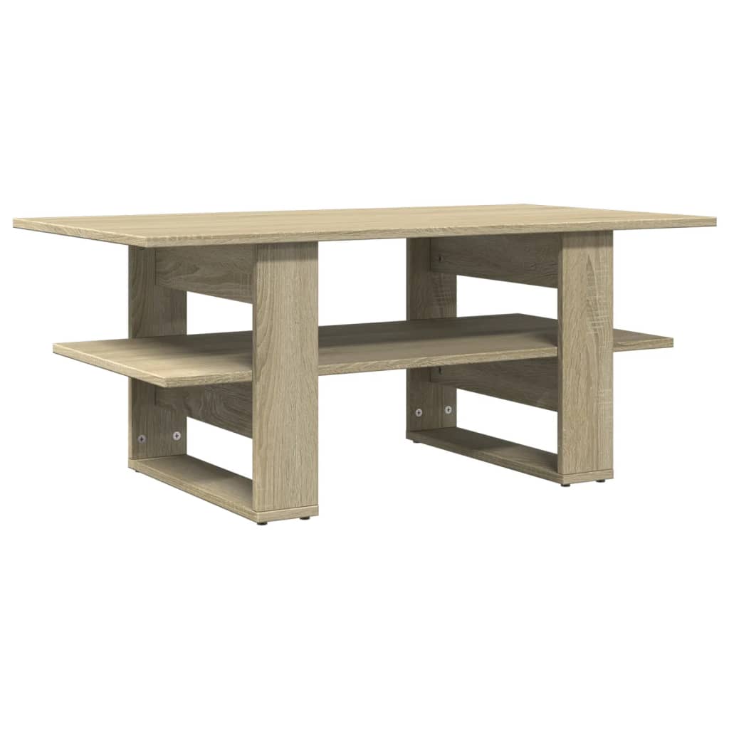 Salontafel 102x55x42 cm bewerkt hout sonoma eikenkleurig