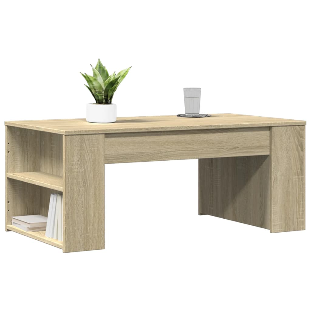 Salontafel 102x55x42 cm bewerkt hout sonoma eikenkleurig