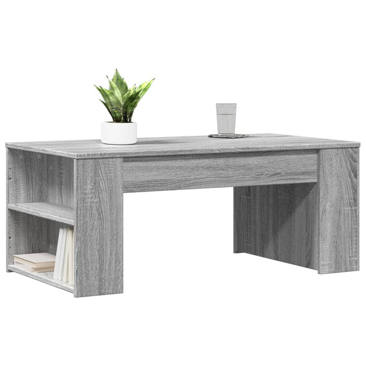 Salontafel 102x55x42 cm bewerkt hout grijs sonoma eikenkleurig