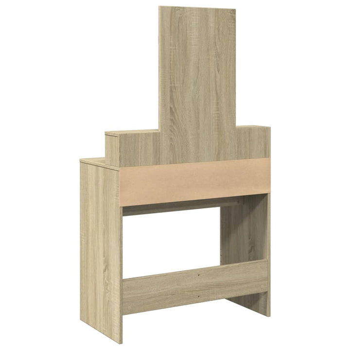 Kaptafel met spiegel 80x41x144,5 cm sonoma eikenkleurig