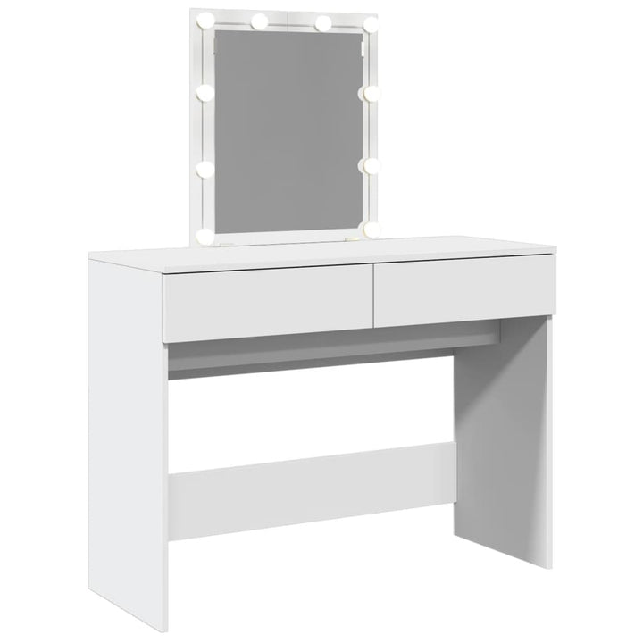 Kaptafel met LED 100x40x130 cm wit