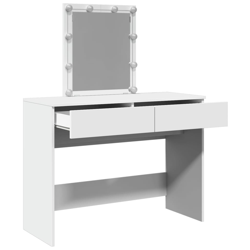 Kaptafel met LED 100x40x130 cm wit