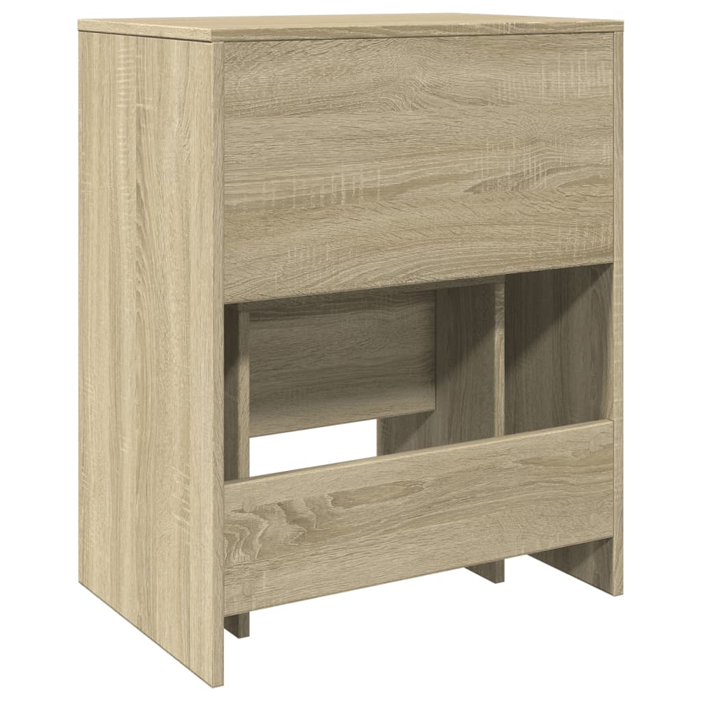 Kaptafel met krukje 60x40x113,5 cm sonoma eikenkleurig