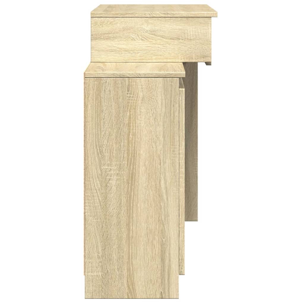 Kaptafel met LED 115x37x110,5 cm sonoma eikenkleurig