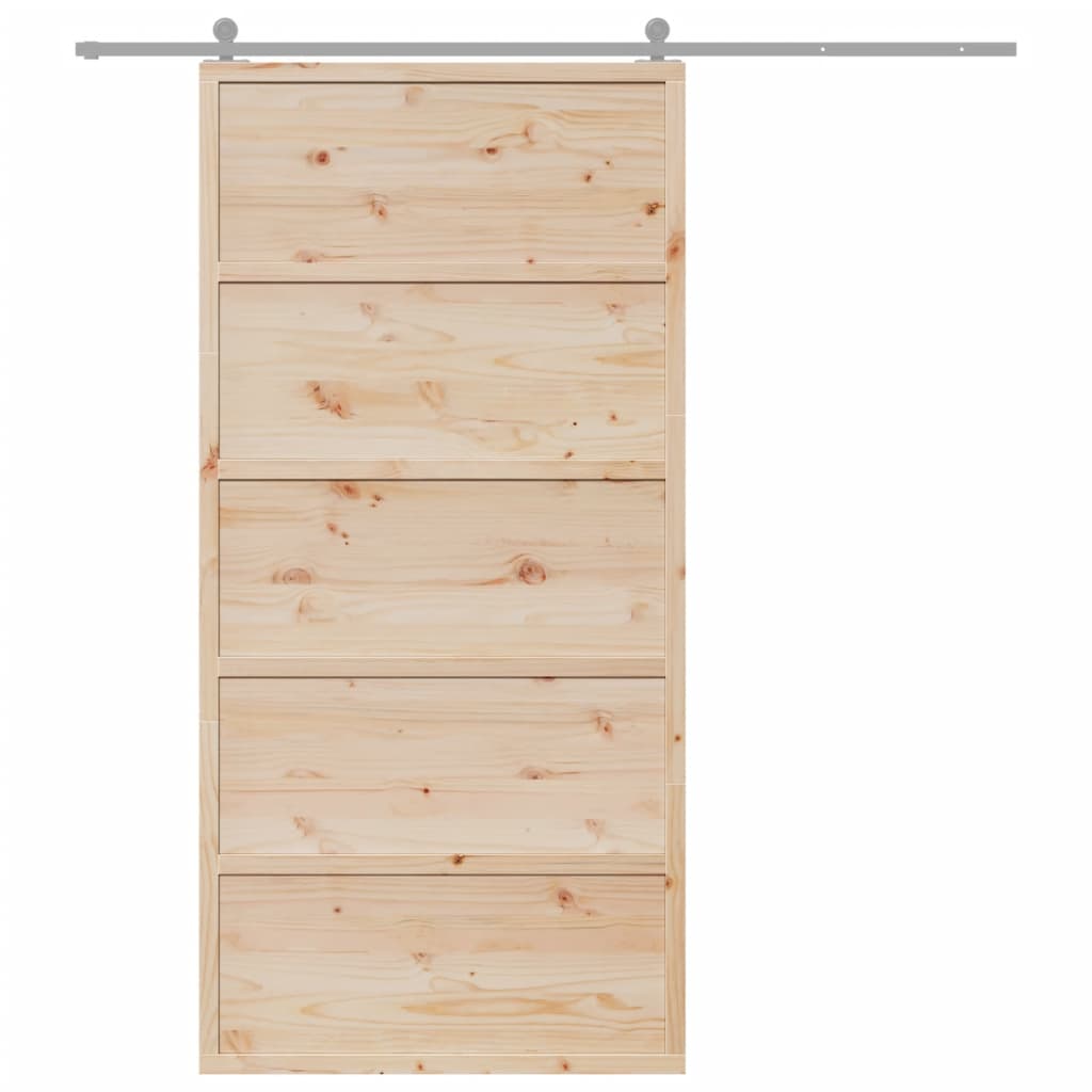 Schuifdeur 100x208 cm massief grenenhout