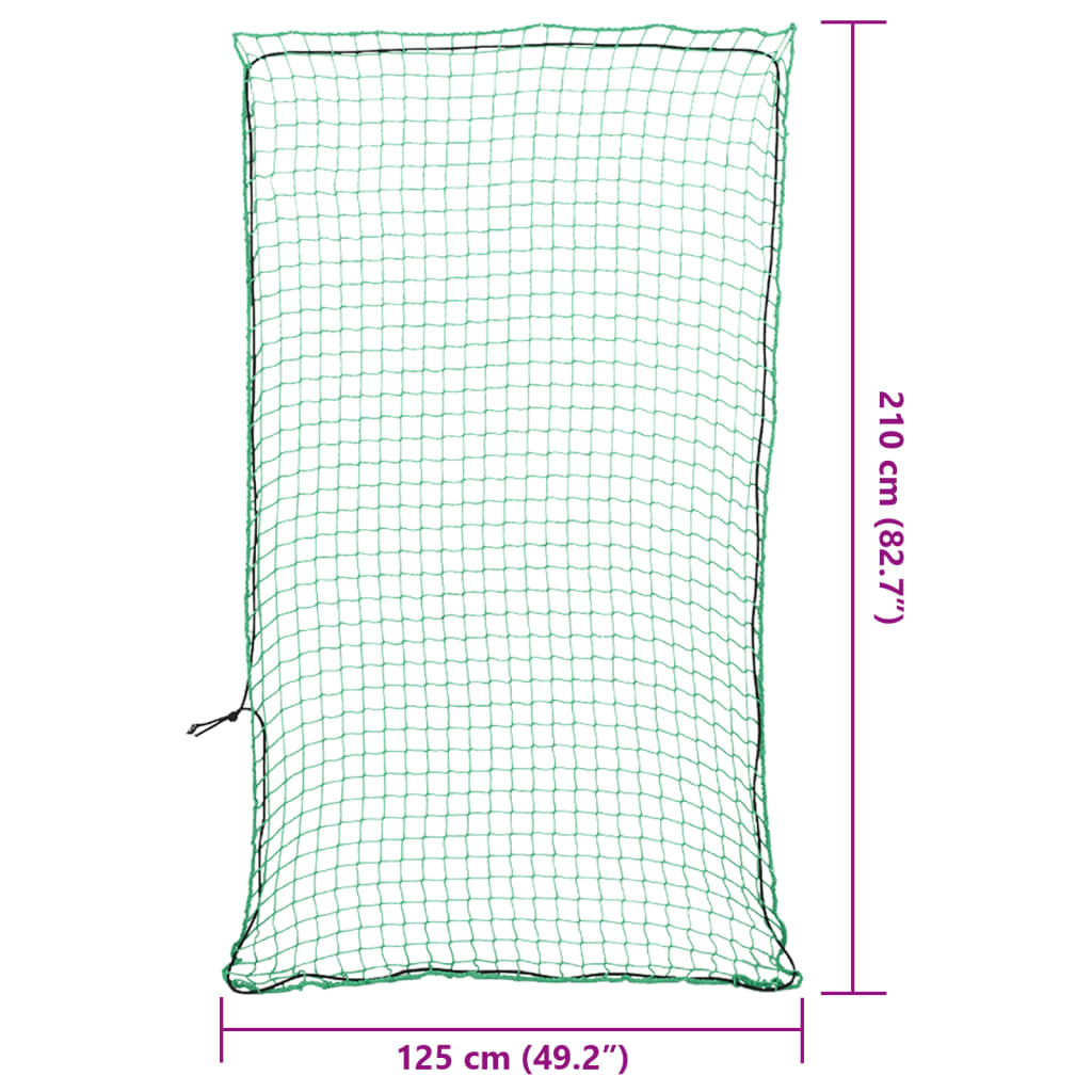 Aanhangwagennet elastisch touw 2,1x1,25 m polypropeen groen