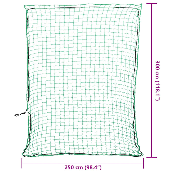 Aanhangwagennet elastisch touw 3x2,5 m polypropeen groen