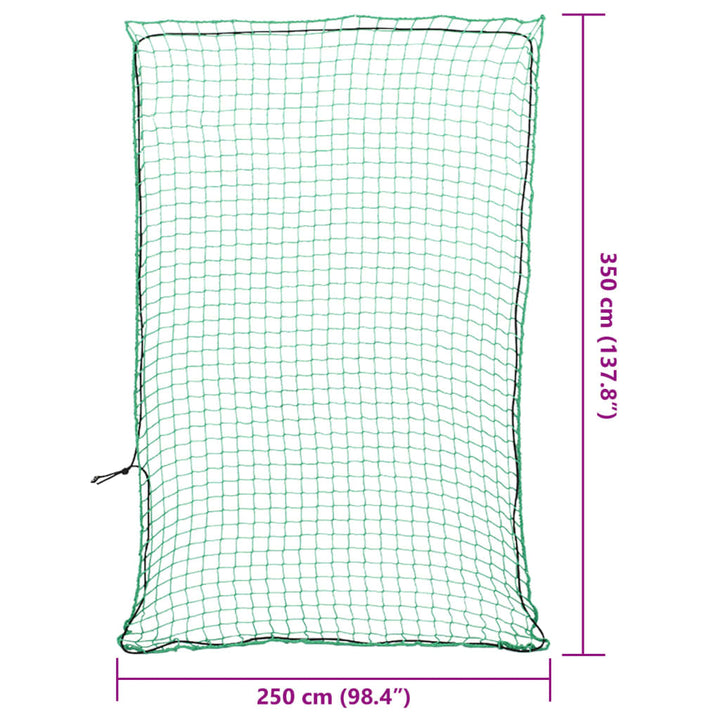 Aanhangwagennet elastisch touw 3,5x2,5 m polypropeen groen