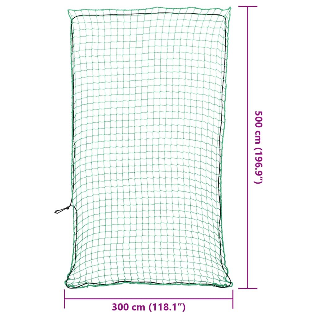 Aanhangwagennet elastisch touw 5x3 m polypropeen groen