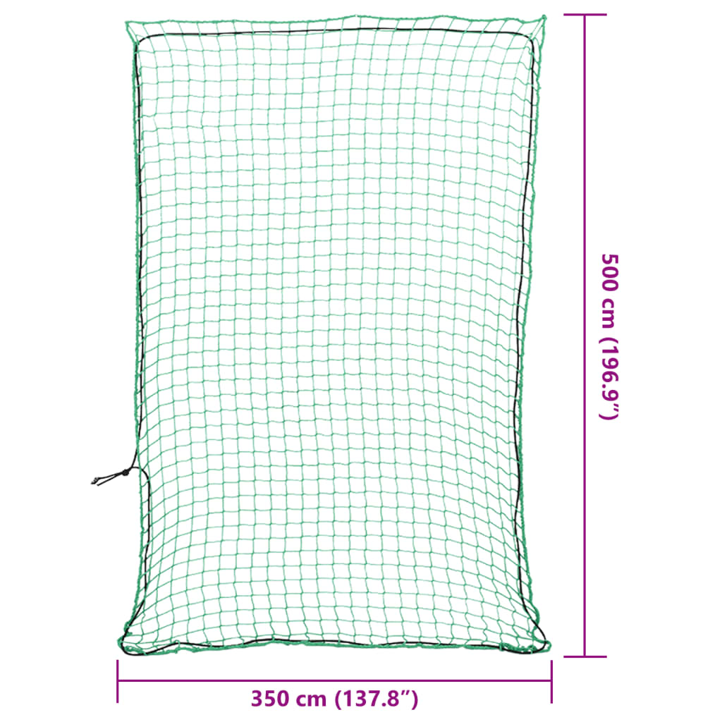 Aanhangwagennet elastisch touw 5x3,5 m polypropeen groen