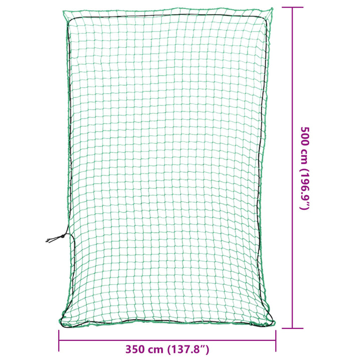 Aanhangwagennet elastisch touw 5x3,5 m polypropeen groen