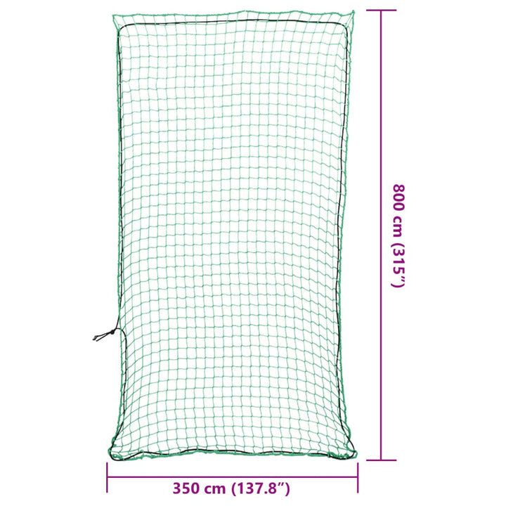 Aanhangwagennet elastisch touw 8x3,5 m polypropeen groen