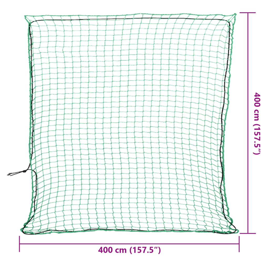 Aanhangwagennet elastisch touw 4x4 m polypropeen groen