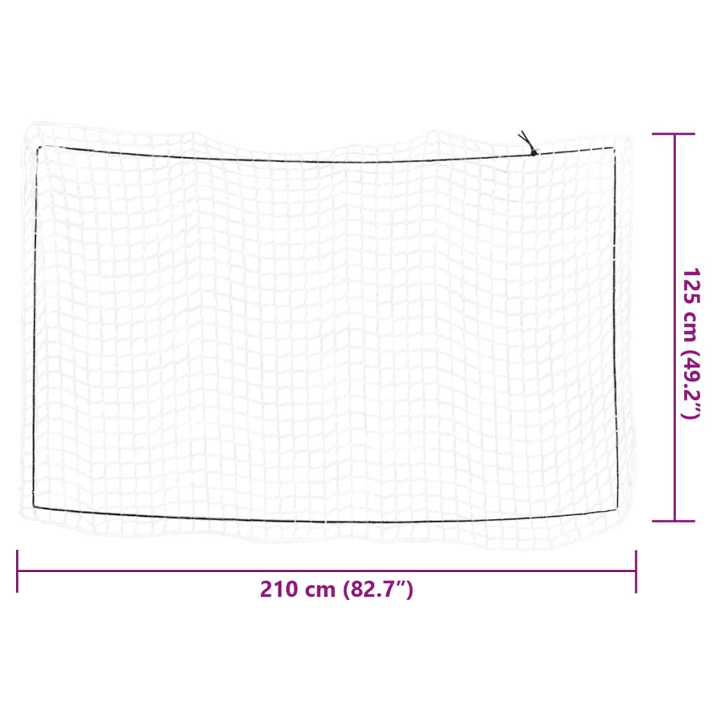 Aanhangwagennet elastisch touw 2,1x1,25 m polypropeen wit