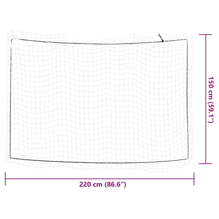 Aanhangwagennet elastisch touw 2,2x1,5 m polypropeen wit