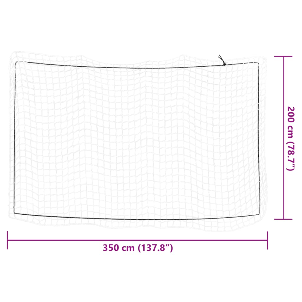 Aanhangwagennet elastisch touw 3,5x2 m polypropeen wit