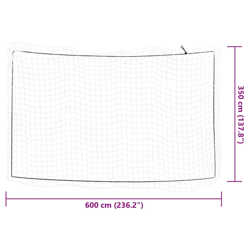 Aanhangwagennet elastisch touw 6x3,5 m polypropeen wit