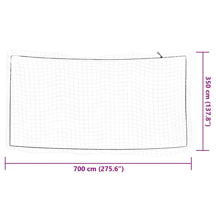 Aanhangwagennet elastisch touw 7x3,5 m polypropeen wit