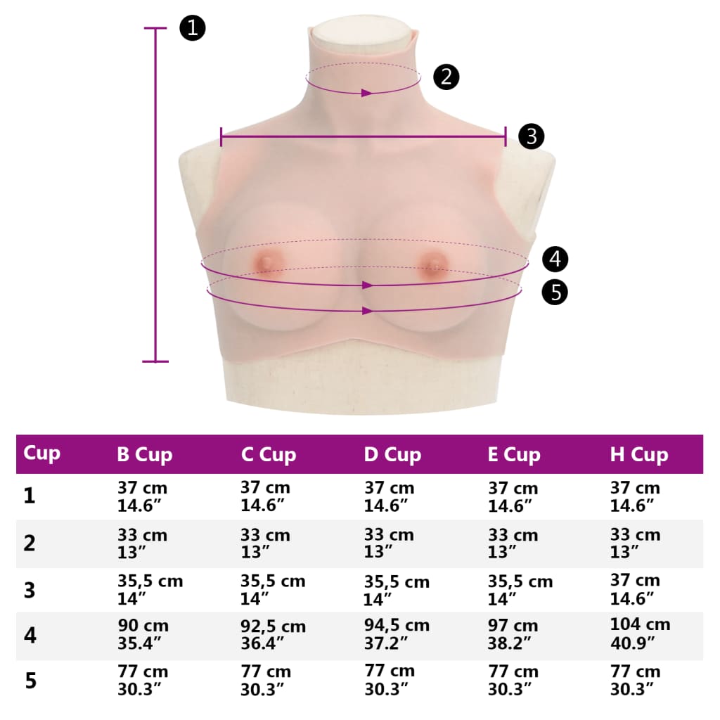 Borstprothese C-cup silicone Kaukasisch