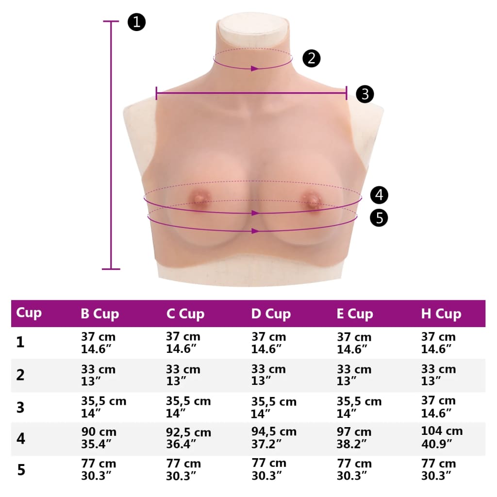 Borstprothese C-cup siliconen naturel