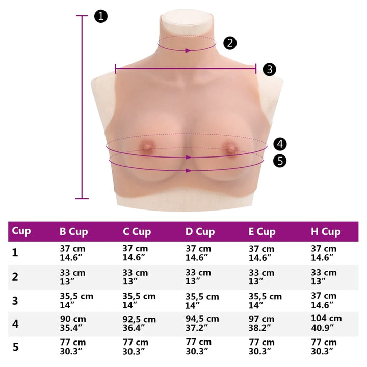 Borstprothese C-cup silicone naturel