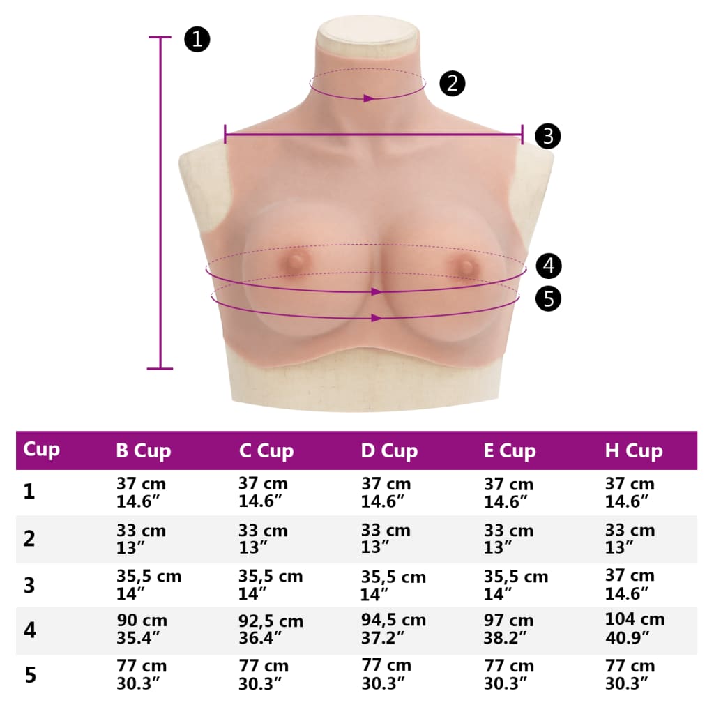 Borstprothese E-cup siliconen naturel