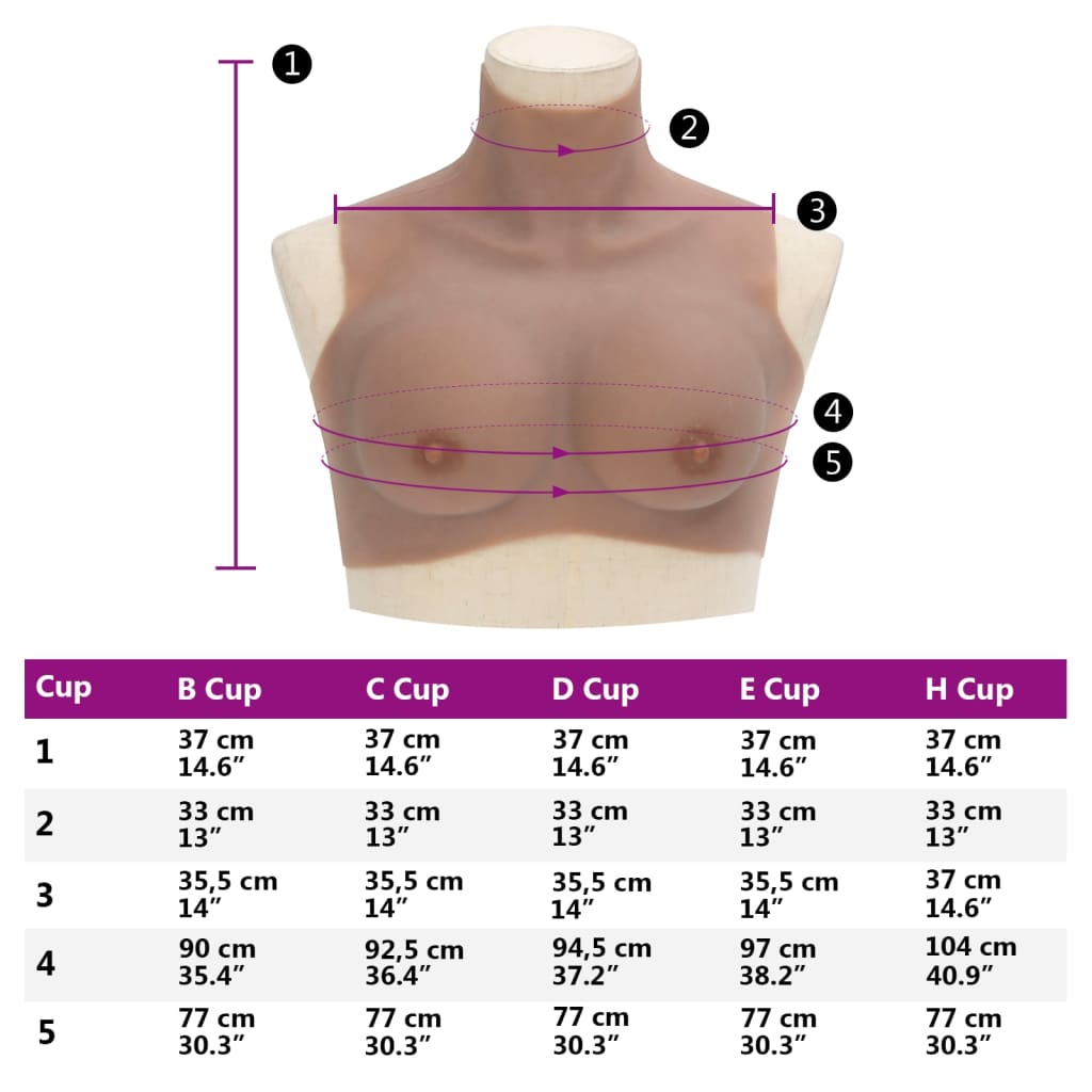 Borstprothese B-cup silicone tan