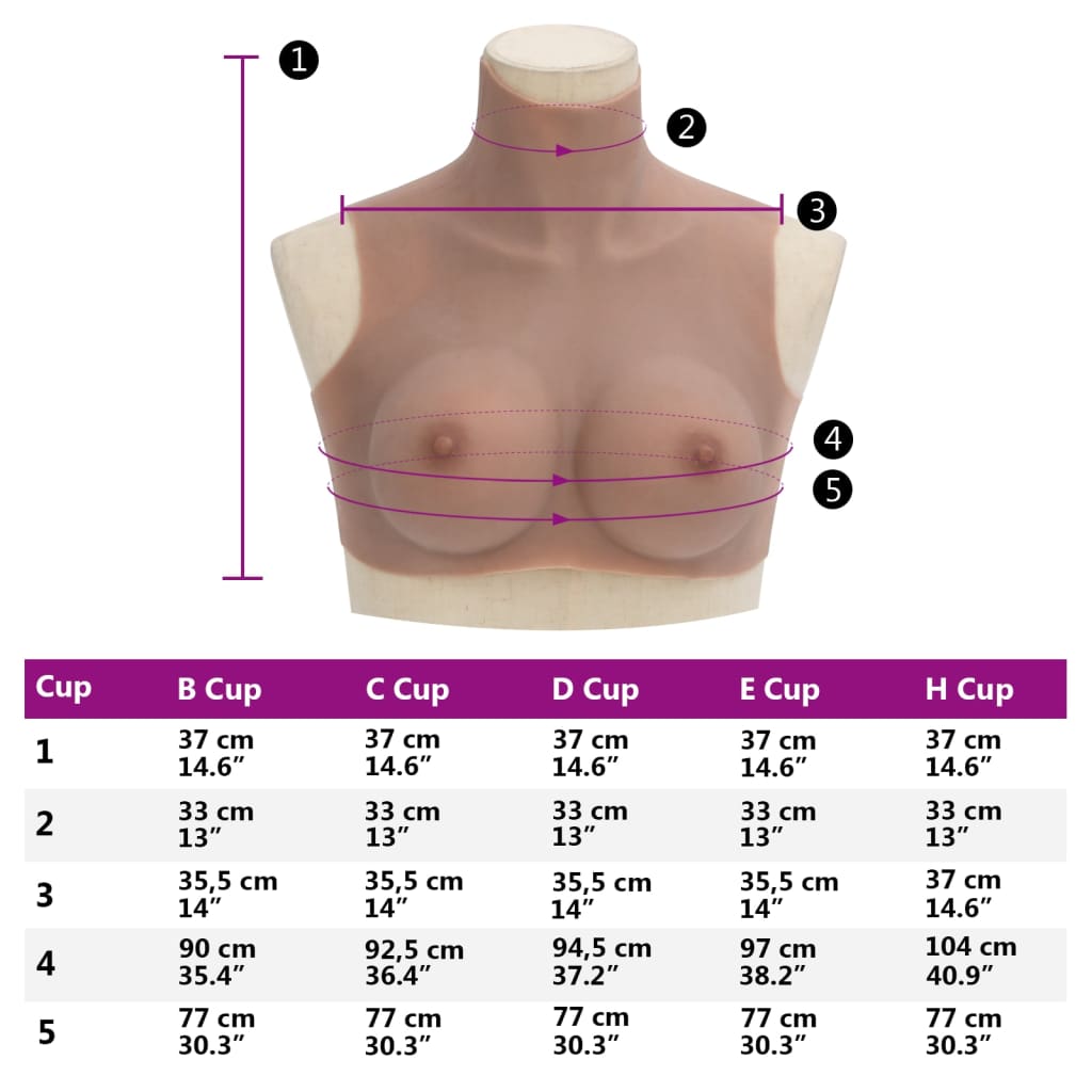 Borstprothese C-cup silicone tan