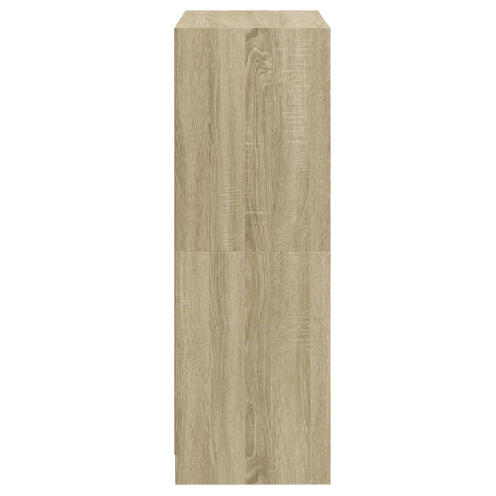 Hoge kast met deuren 68x37x109 cm bewerkt hout sonoma eiken