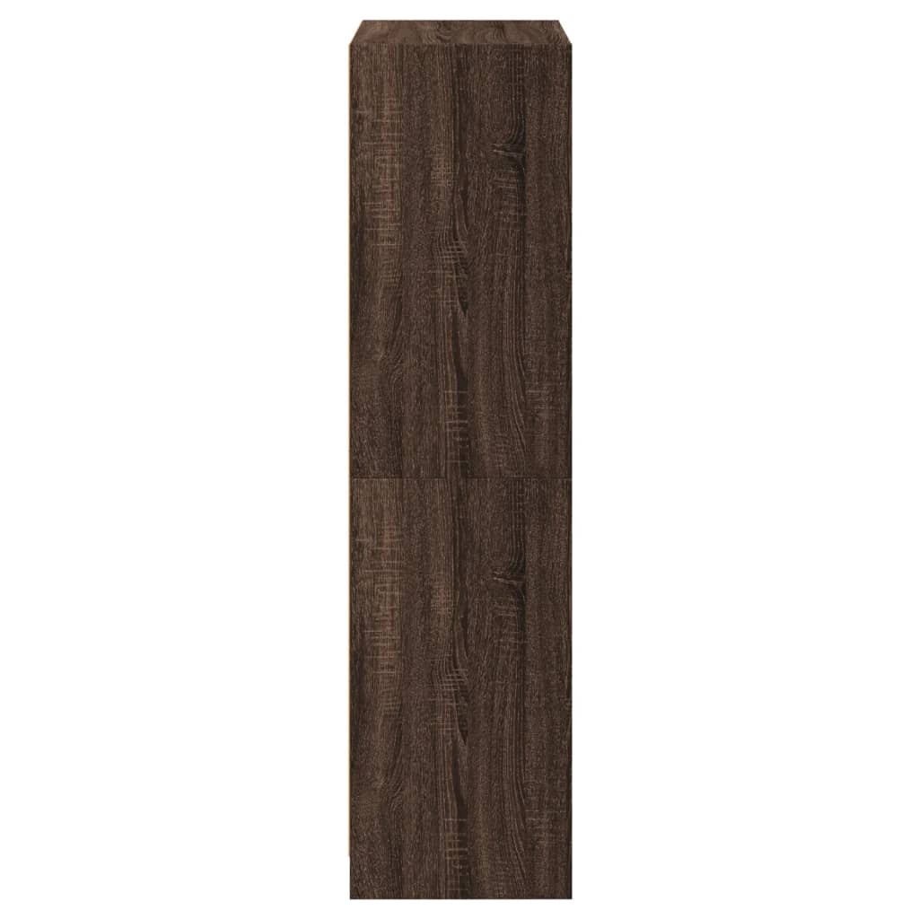 Hoge kast met deuren 68x37x142 cm bewerkt hout bruin eikenkleur