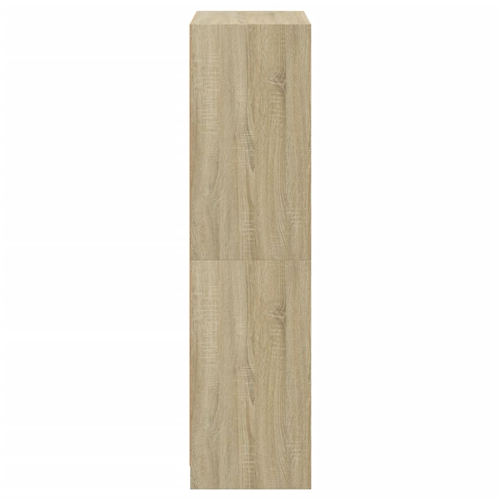 Hoge kast met deuren 68x37x142 cm bewerkt hout sonoma eiken