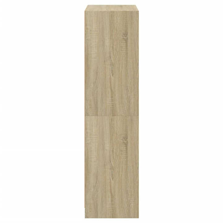 Hoge kast met deuren 68x37x142 cm bewerkt hout sonoma eiken