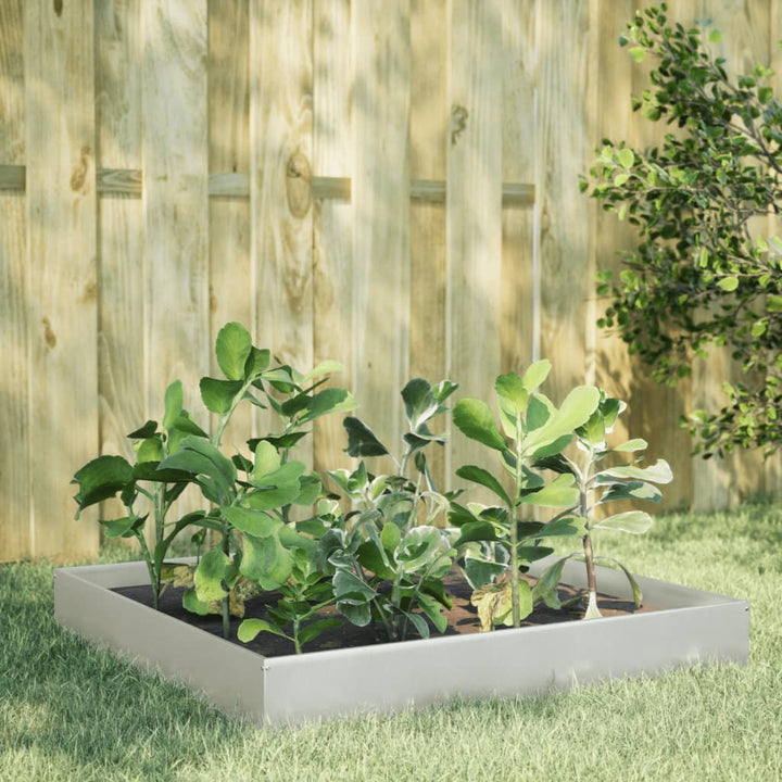 Plantenbak verhoogd 100x100x26 cm roestvrijstaal