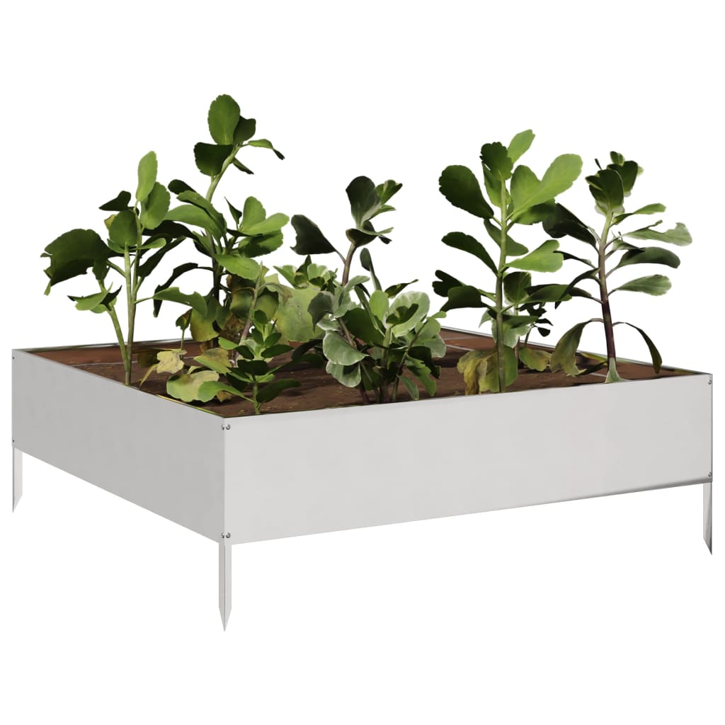 Plantenbak verhoogd 100x100x33,5 cm roestvrijstaal