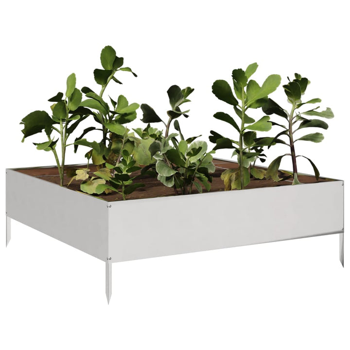 Plantenbak verhoogd 100x100x33,5 cm roestvrijstaal