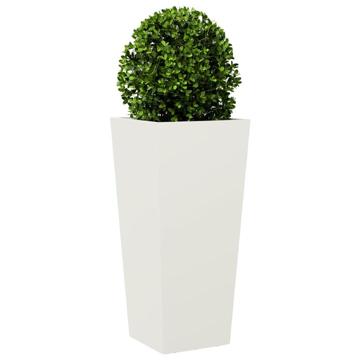 Plantenbak 35x35x75 cm staal wit