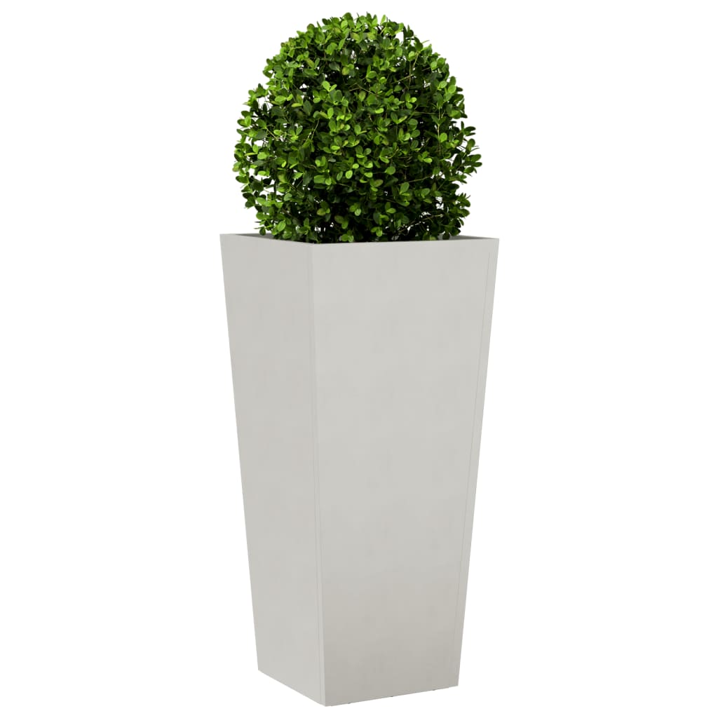 Plantenbakken 2 st 35x35x75 cm roestvrij staal