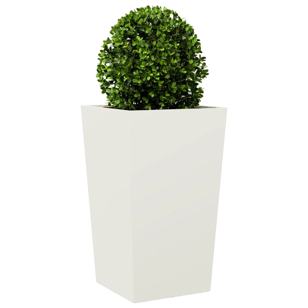 Plantenbak 45x45x75 cm staal wit