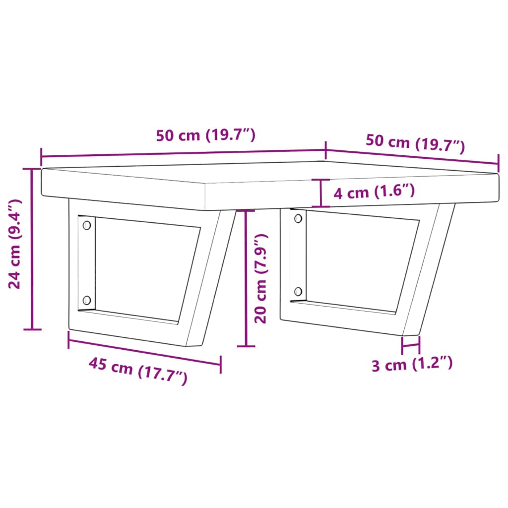 Badkamer wandschap staal en massief eikenhout