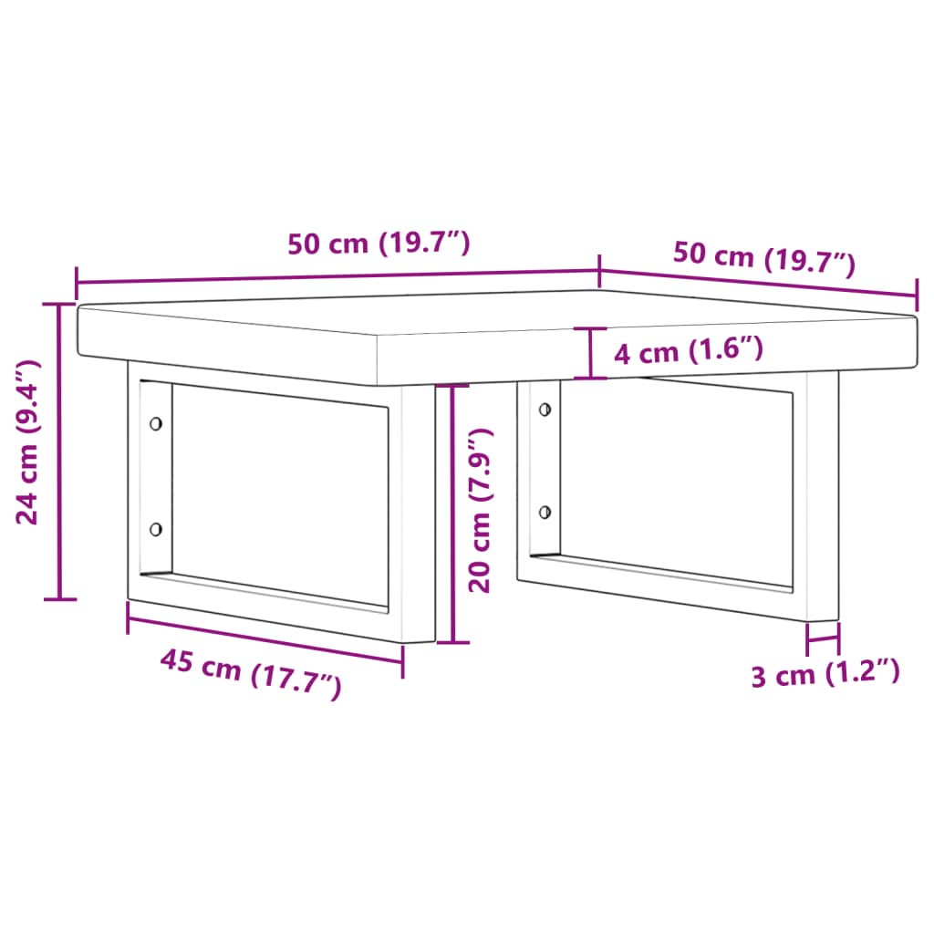 Badkamer wandschap staal en massief eikenhout