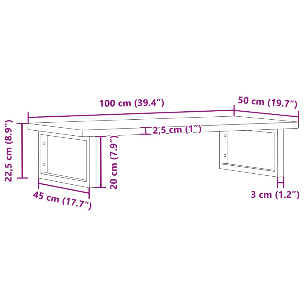 Badkamer wandschap staal en massief beukenhout