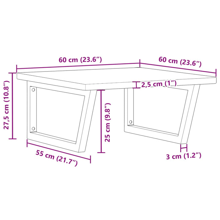 Badkamer wandschap staal en massief eikenhout