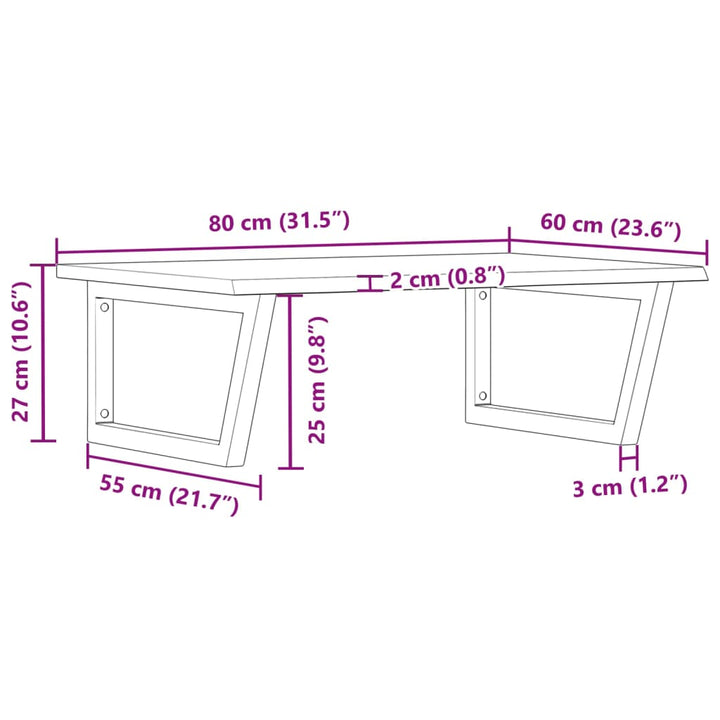 Badkamer wandschap staal en massief eikenhout