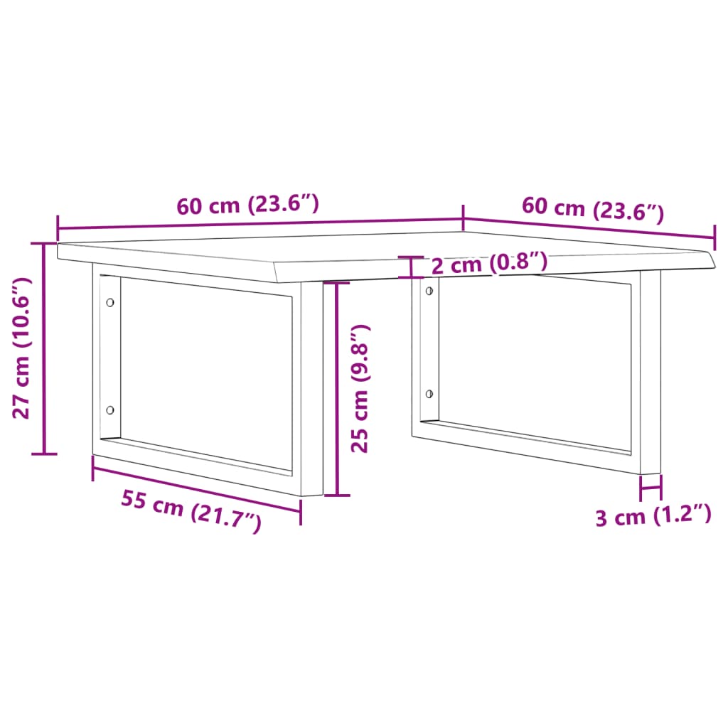 Badkamer wandschap staal en massief eikenhout